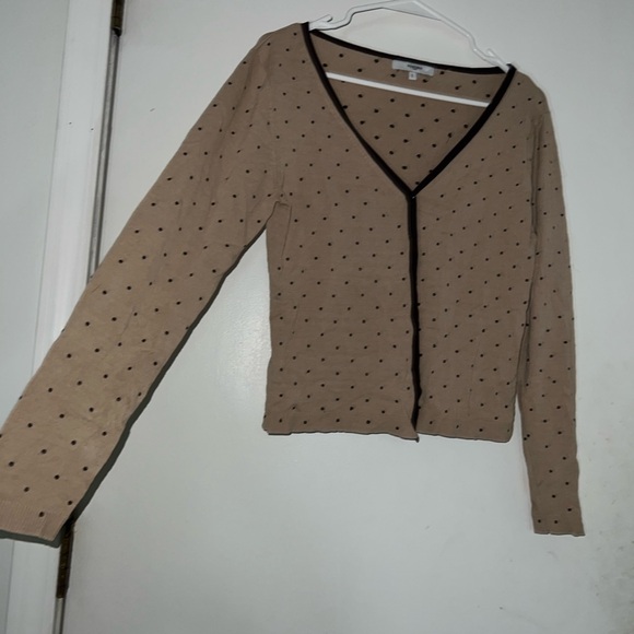 Vertigo Paris Beige Polka Dot Cardigan - Picture 4 of 5